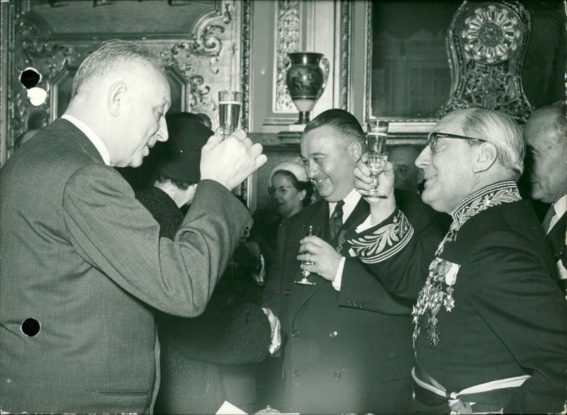 Mr. Cooremans, Jean Medecin, Raoul Bosio - Vintage Photograph