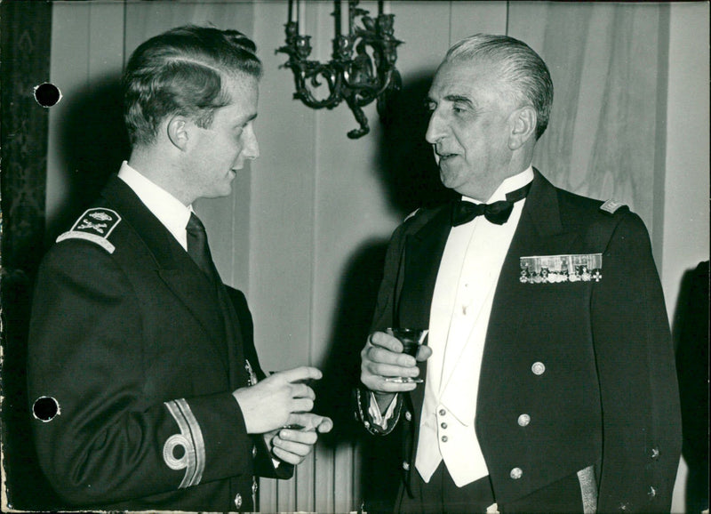 Prince Albert with Admiral Sala - Vintage Photograph