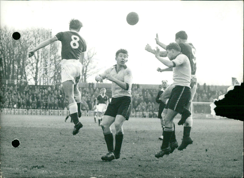 Football: Belgian Army vs British Army 1-2 - Vintage Photograph