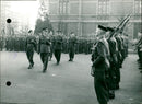 General Baron Jacques de Dixmude inspects the troops on Artillery Day - Vintage Photograph
