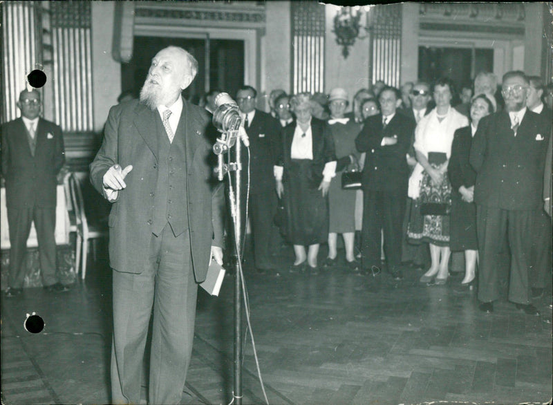 Anniversary of the Flemish writers association. - Vintage Photograph