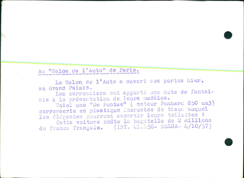 At the "Auto Show", in Paris - Vintage Photograph