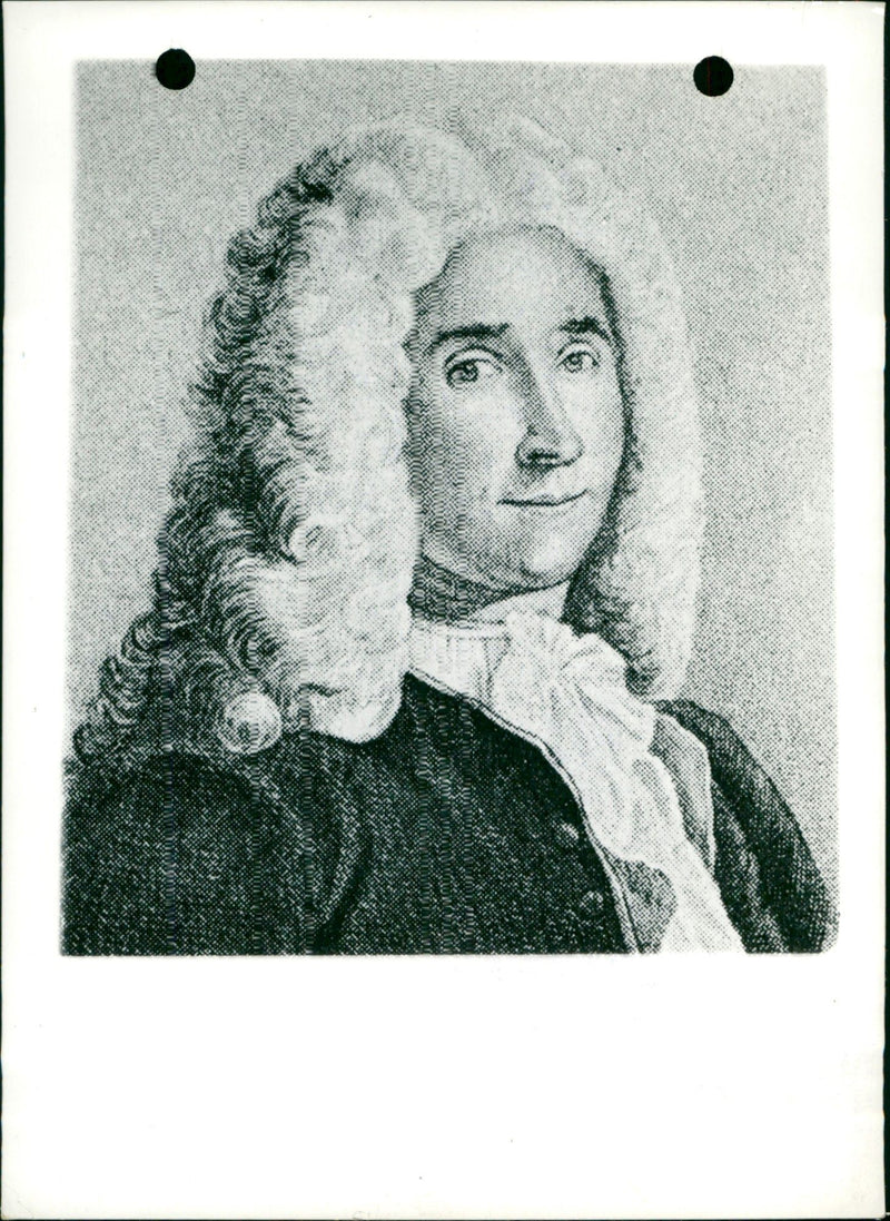 Engraving of René-Antoine Ferchault de Réaumur. - Vintage Photograph