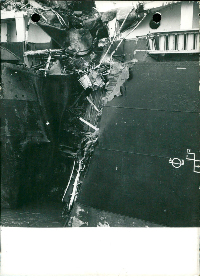 Steamer "Flandres" damaged - Vintage Photograph