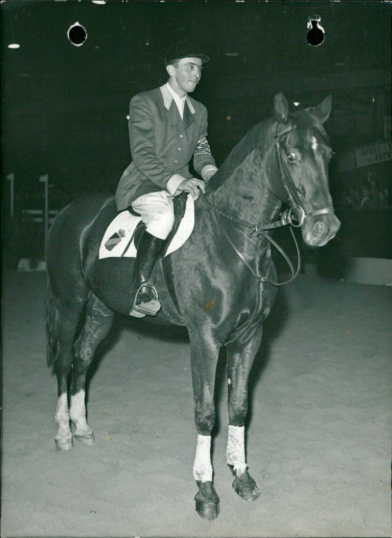 Belgian rider Poffe - Vintage Photograph