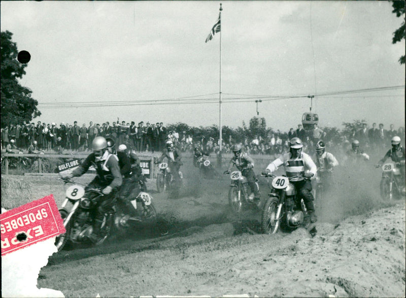 Prince Albert at the Belgian motor cross Grand Prix - Vintage Photograph