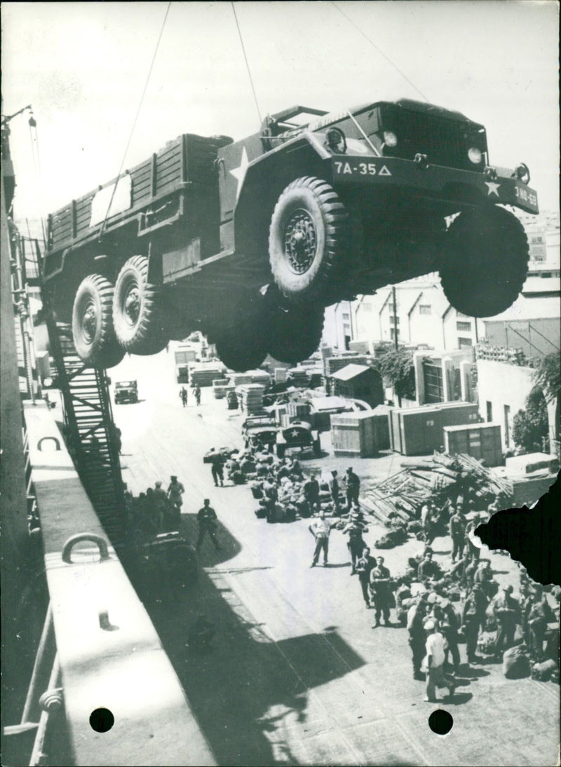 A truck of the American army - Vintage Photograph