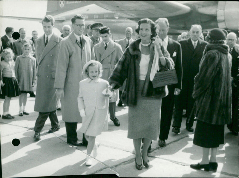 Princess Lilian, Princess Marie-Christine with Royal family members - Vintage Photograph