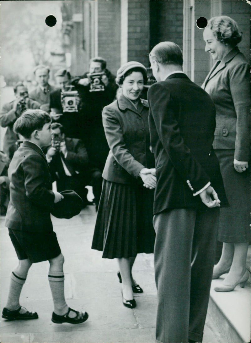 Prince Charles and Royal Nanny Miss Peebles - Vintage Photograph