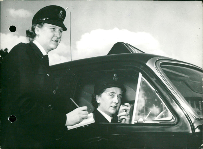 First female "road police" in the city of Liverpool - Vintage Photograph