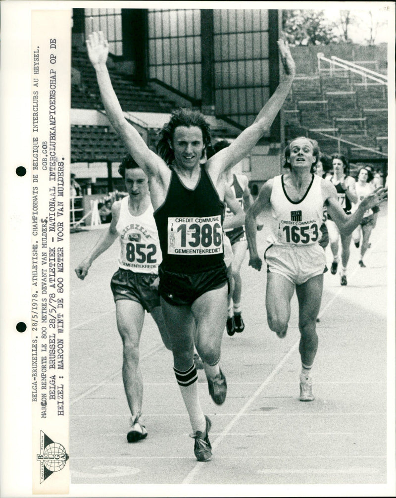 National Athletics championship in Heysel. - Vintage Photograph