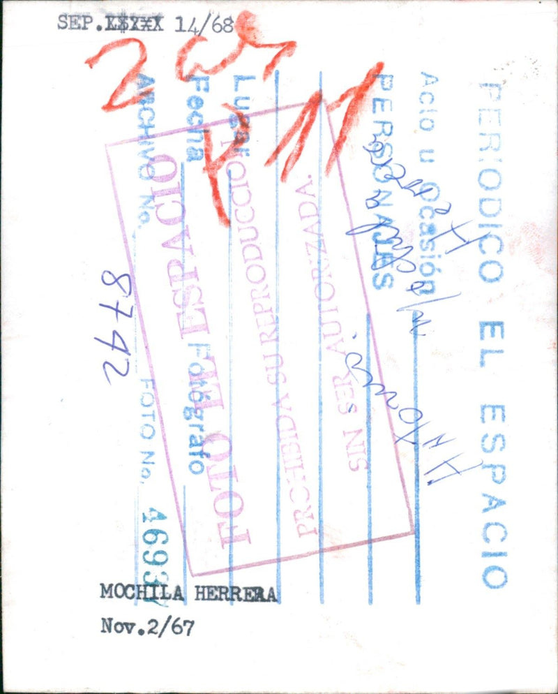 Antonio "Mochila" Herrera - Vintage Photograph