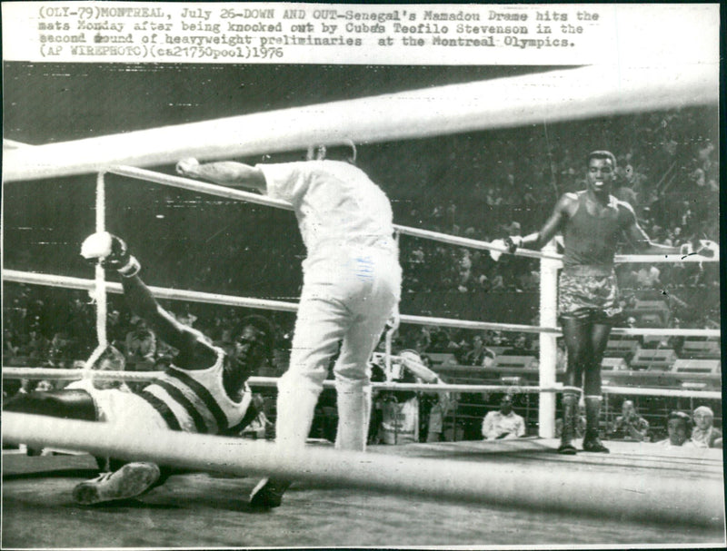 Mamadou Drame vs Teofilo Stevenson - Vintage Photograph