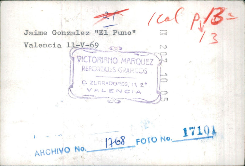 Jaime Gonzalez aka El Puno - Vintage Photograph