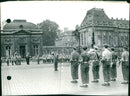 Guard parade at the Royal Palce in Brussels. - Vintage Photograph