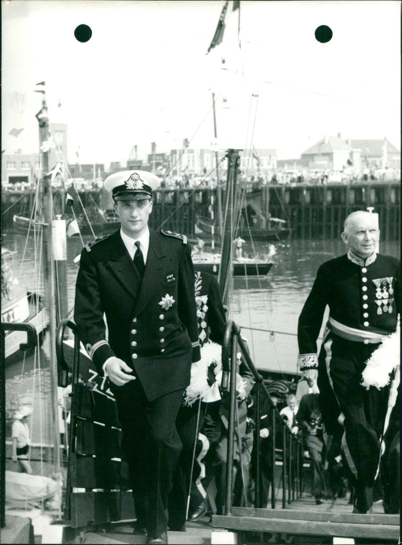 Prince Albert in Zeebrugge. - Vintage Photograph