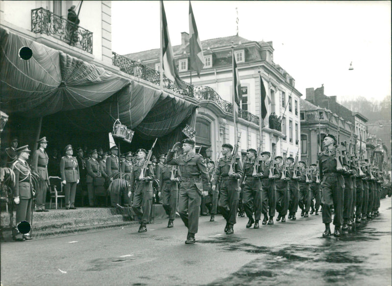 15th anniversary of the creation of the units of Belgian Commandos in Great Britain - Vintage Photograph