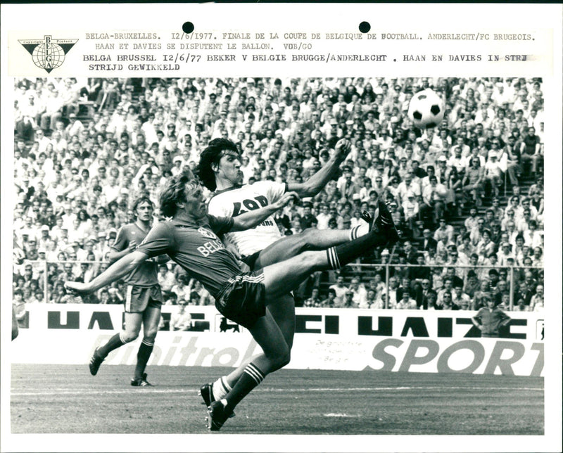 Belgian Cup Football Final: RSC Anderlecht- Club Brugge - Vintage Photograph