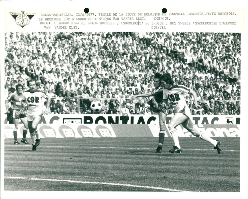 Belgian Cup Football Final: RSC Anderlecht- Club Brugge - Vintage Photograph