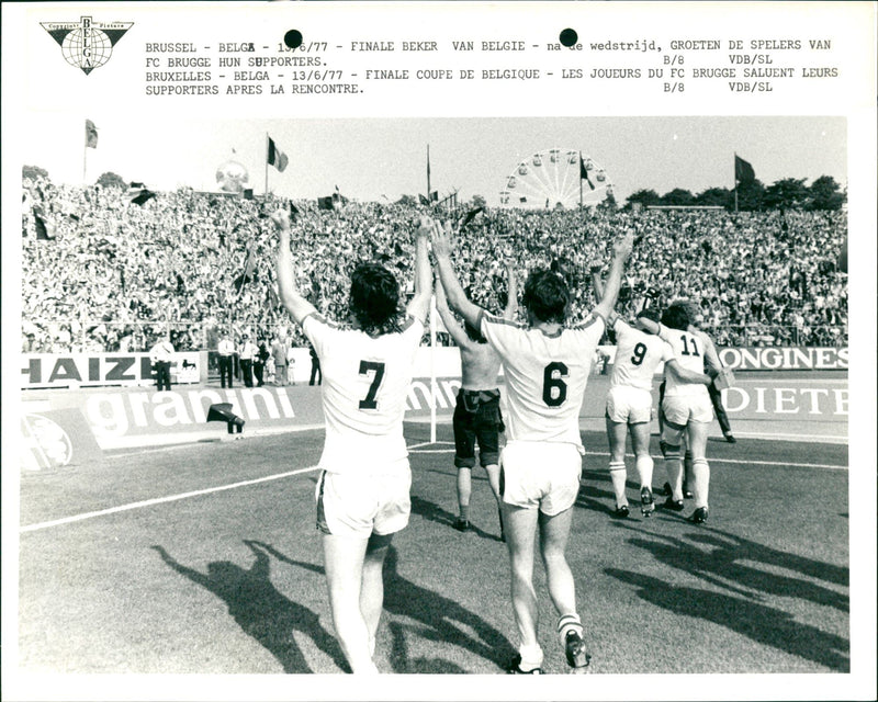 Belgian Cup Football Final: RSC Anderlecht- Club Brugge - Vintage Photograph