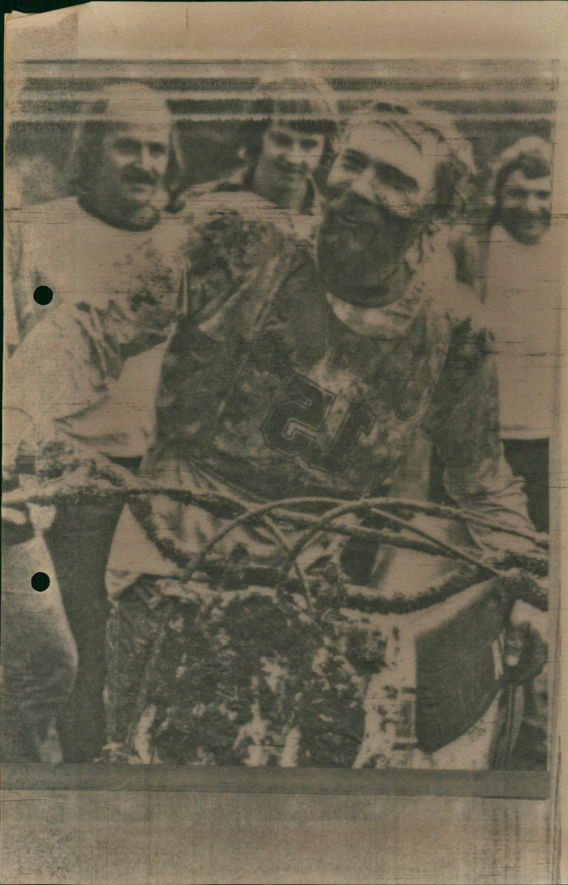 Victory of Mikkola at the World Championship Motocross - Vintage Photograph