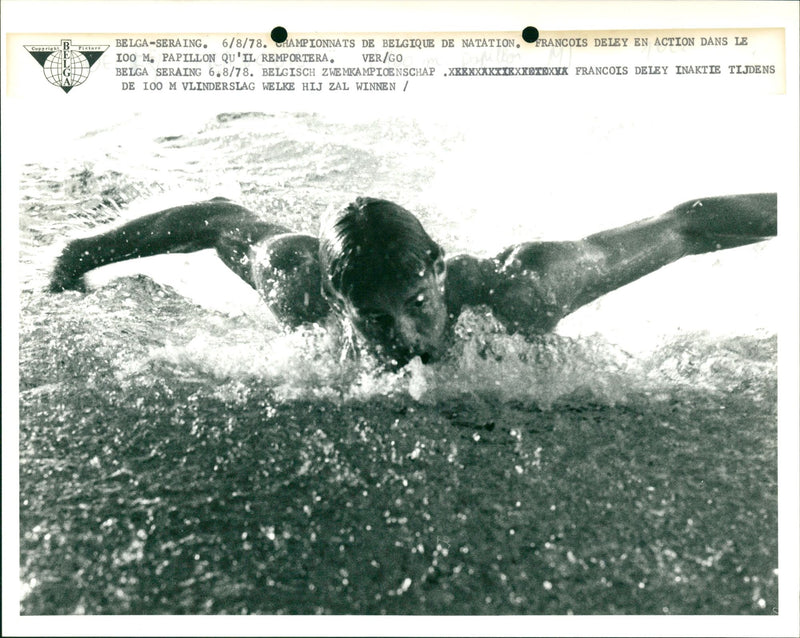Belgian National Swimming Championships - Vintage Photograph