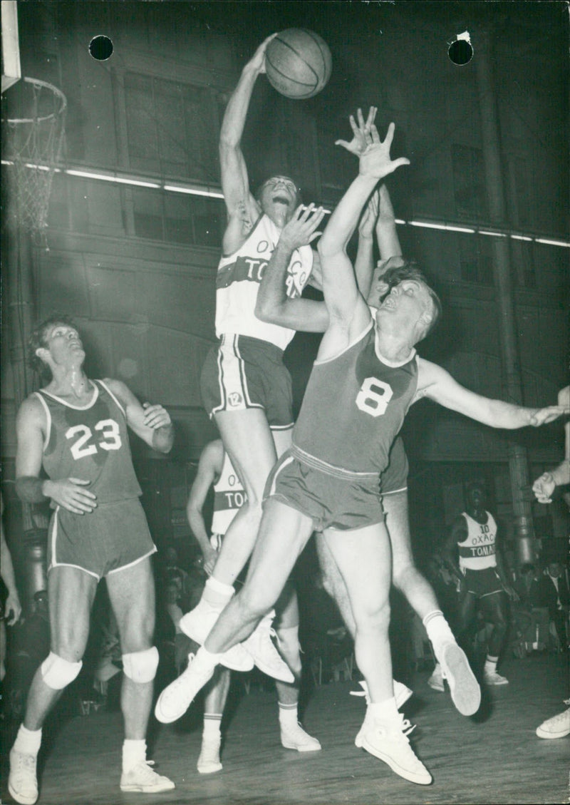 Basketball players Jenkins, Cluckey, D'Hoir and Hennes - Vintage Photograph