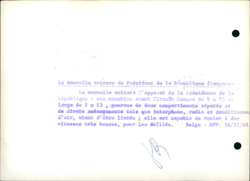 The Car of the President of the French Republic - Vintage Photograph