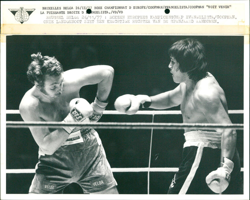 Boxing European Championship Evangelista vs Coopman - Vintage Photograph
