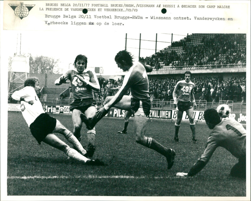 Football match: FC Brugge vs RWDM - Vintage Photograph