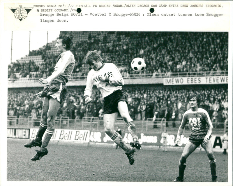 Football: FC Brugge vs. RWDM - Vintage Photograph