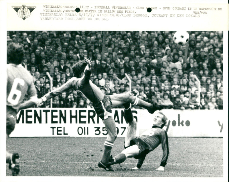 Football: Winterslag vs. FC Brugge - Vintage Photograph