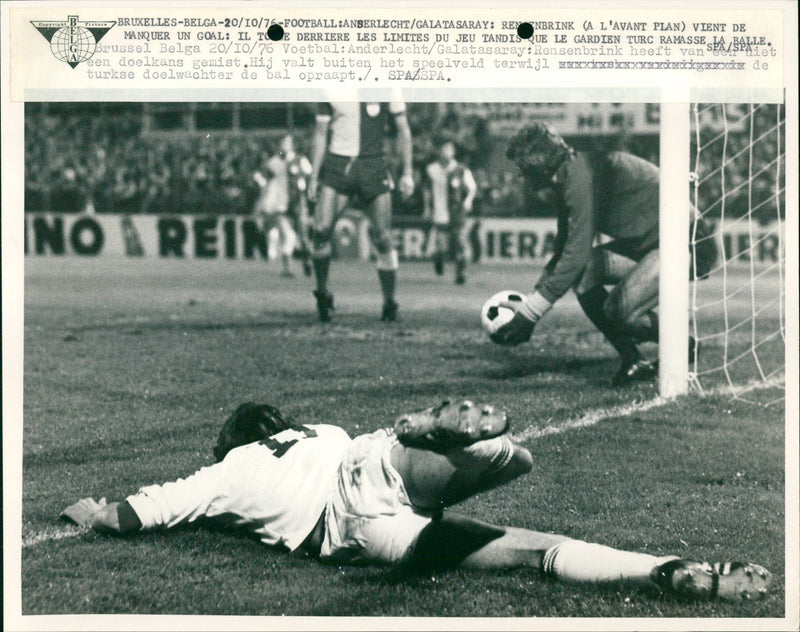 Rensenbrink misses a goal shot - Vintage Photograph