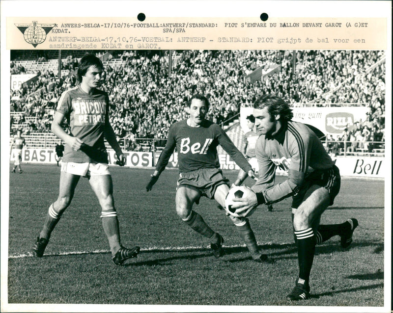 Piot grabs the ball - Vintage Photograph