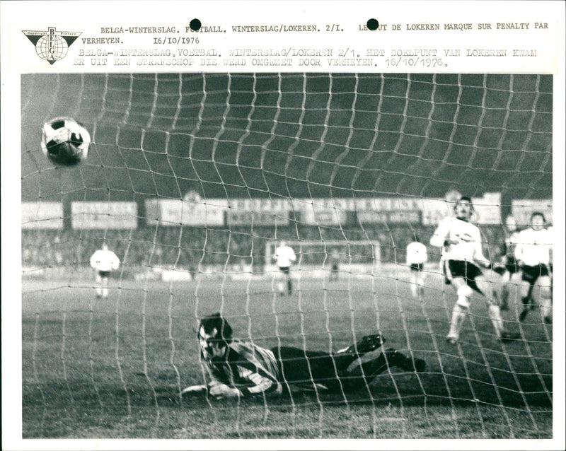 Verheyen scores in penalty shot - Vintage Photograph