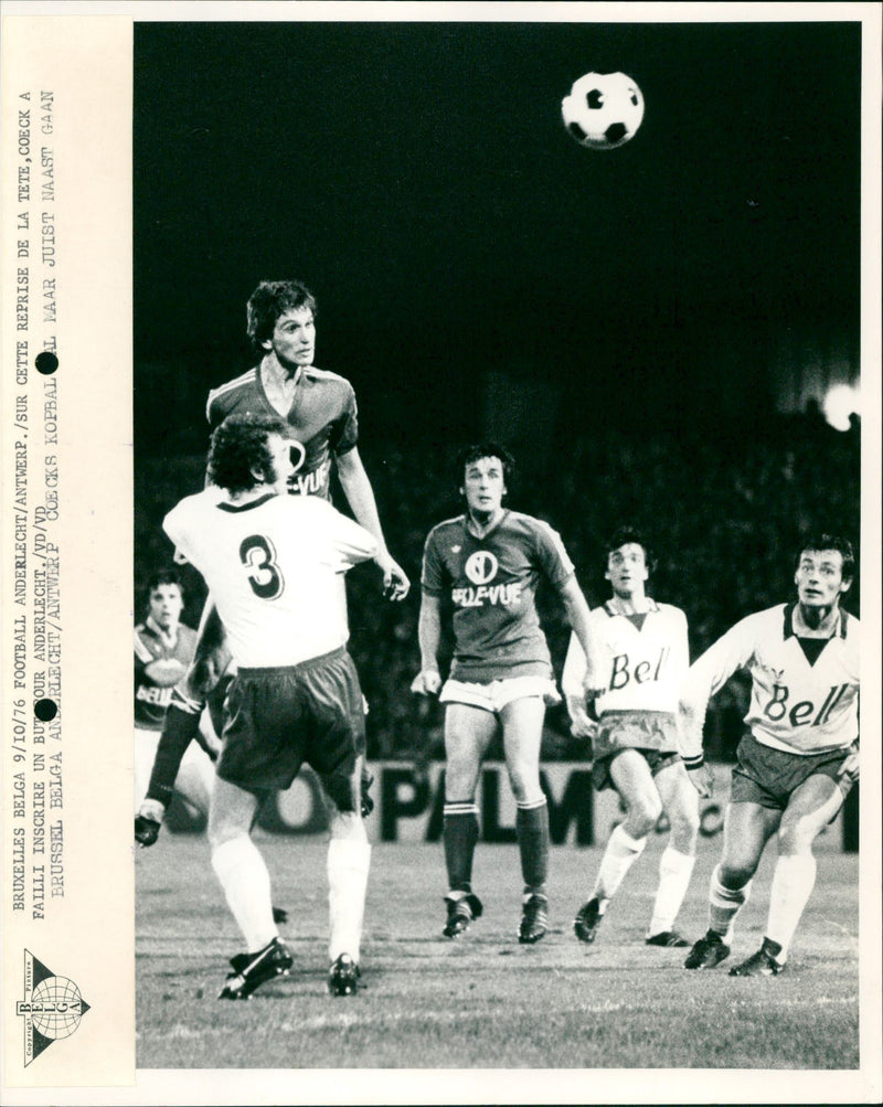 Football match between Anderlecht and Antwerp. - Vintage Photograph