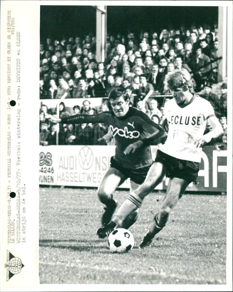 Belgian Football: Winterslag- RWDM 1-0 - Vintage Photograph