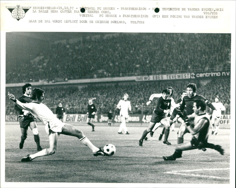 European Football: Club Brugge - Panathinaikos FC - Vintage Photograph