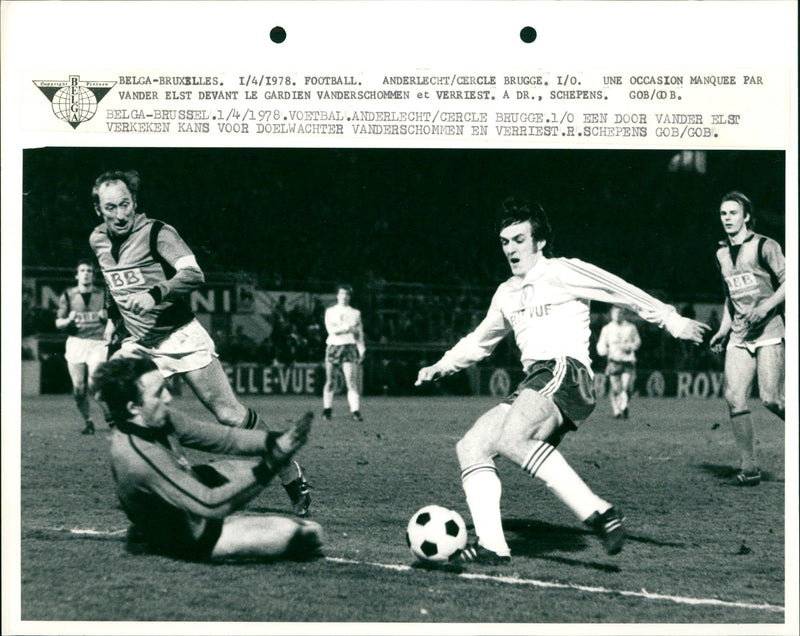Belgian Football: RSC Anderlecht- Cercle Brugge 1-0 - Vintage Photograph