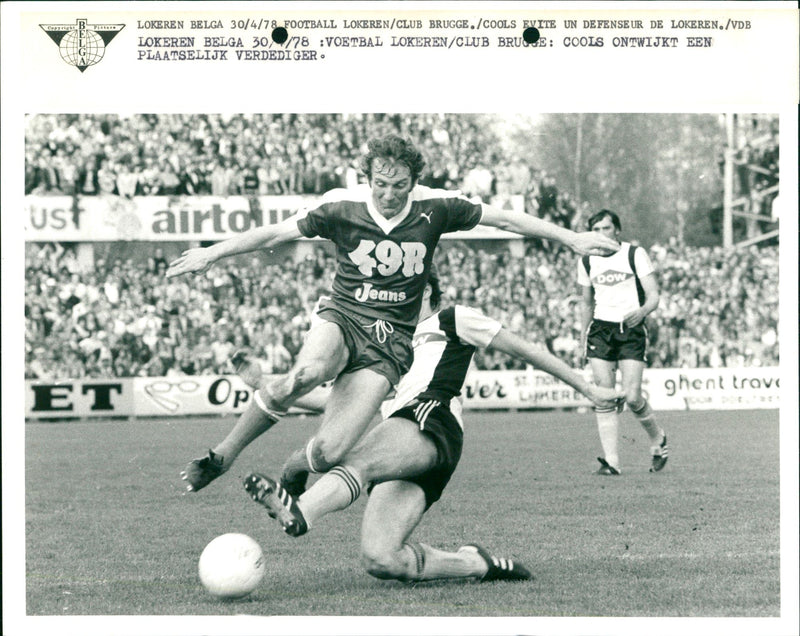 Belgian Football: KSC Lokeren- Club Brugge - Vintage Photograph