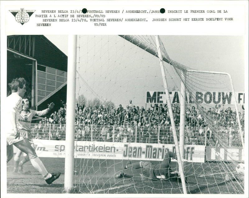 Belgian Football: KSK Beveren- RSC Anderlecht - Vintage Photograph