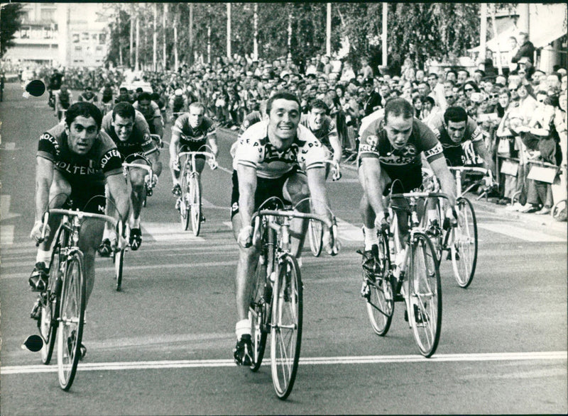 Dancelli and Basso at the cycling race Paris to Luxembourg - Vintage Photograph