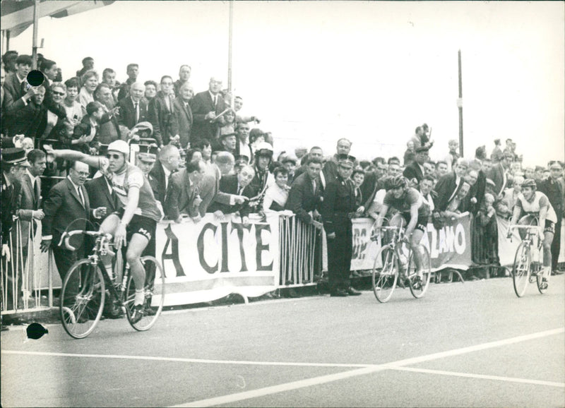 Winner Noel van Tyghem at the Belgian Amateurs Cycling Championship - Vintage Photograph