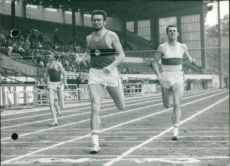 Winner of the 400m, Pennwaert at the Belgian Athletics Championship - Vintage Photograph