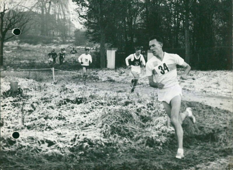 Eugène Allonsius wins cross country of Dilbeek - Vintage Photograph