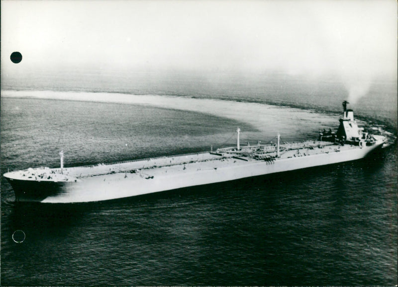 The largest oil tanker in the world - Vintage Photograph