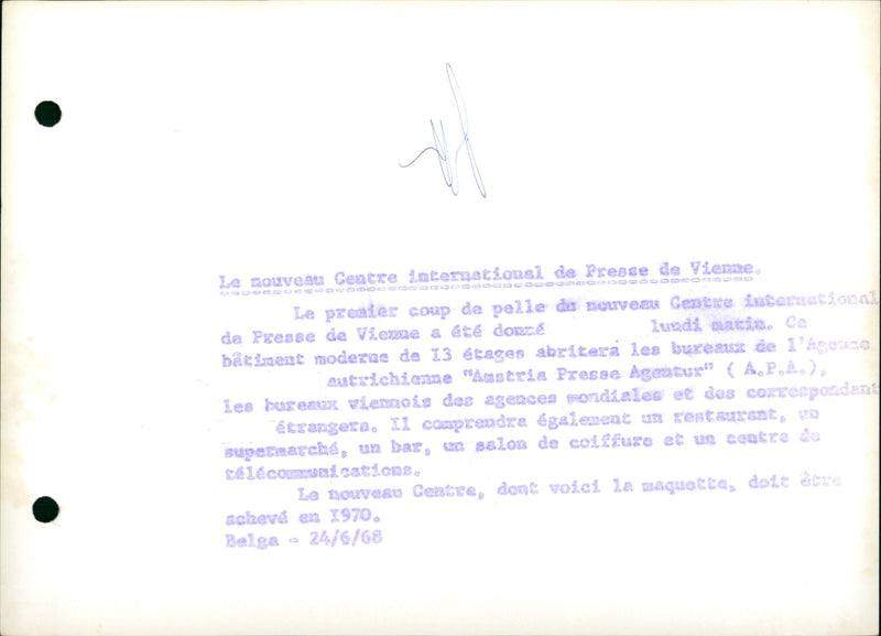 Scale Model of the new Vienna International Press Center - Vintage Photograph