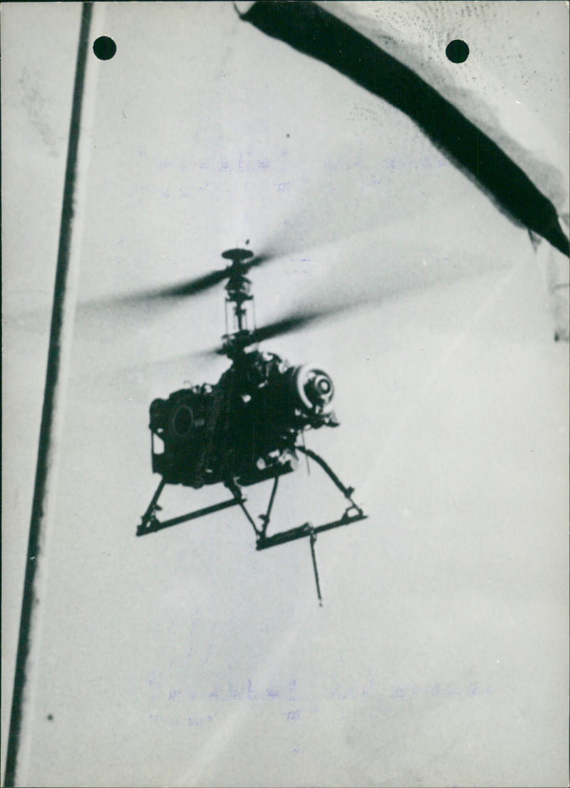 The "Bash" is a radio-controlled anti-submarine helicopter - Vintage Photograph