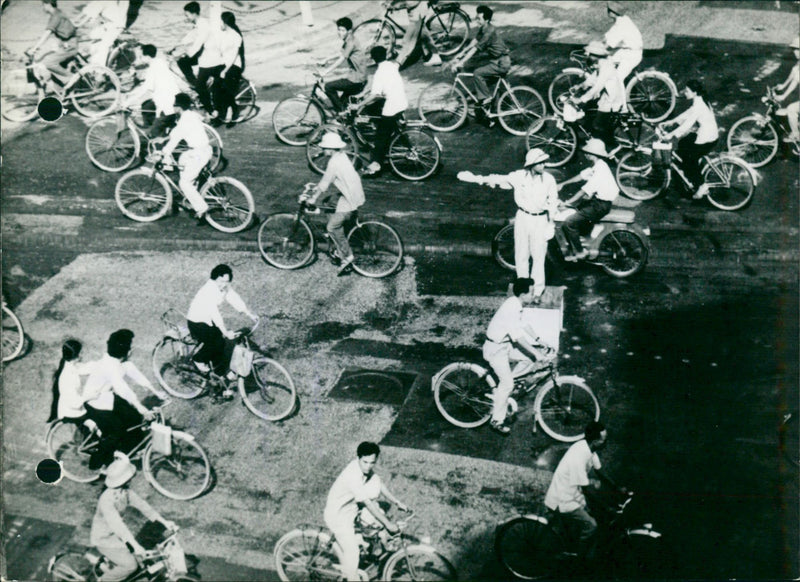 In the streets of Hanoi - Vintage Photograph