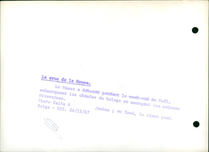 The flood of the Meuse - Vintage Photograph